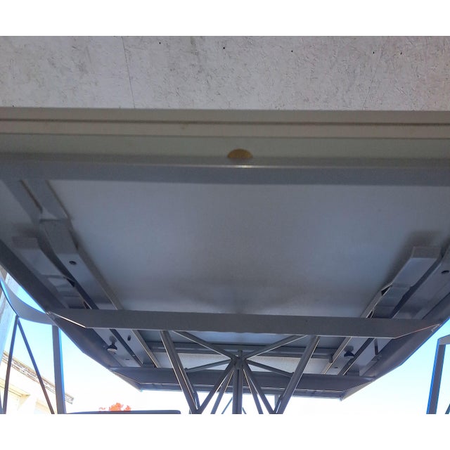 Mid-Century Modern Marcello Cuneo Vintage Designer Cattelan Italia Dining Set or Patios Set With Four Chairs - Set of 5 For Sale - Image 3 of 12