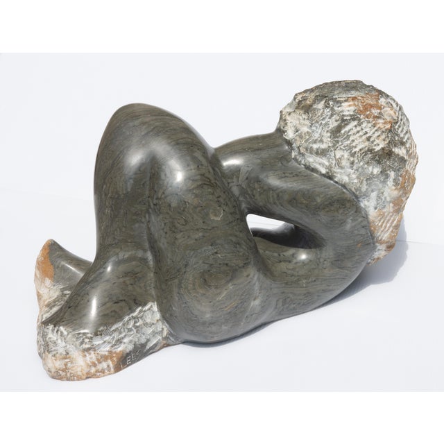 Mid 20th Century Modernist Nude Female Carved Granite Sculpture by Charlotte Lees For Sale - Image 5 of 7