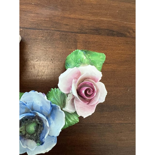 Radnor Vintage Radnor English Bone China Floral Horseshoe For Sale - Image 4 of 6