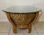Round Natural Rattan Ornate Wicker & Banana Leaf Basket Beveled Glass Top Coffee Table For Sale - Image 9 of 11