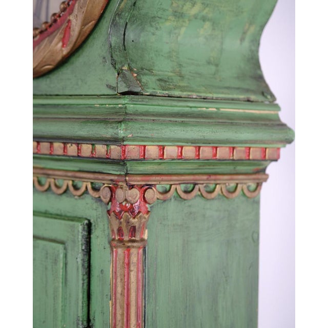 Green Frøken Longcase Clock from Bornholm, 1790s For Sale - Image 10 of 13