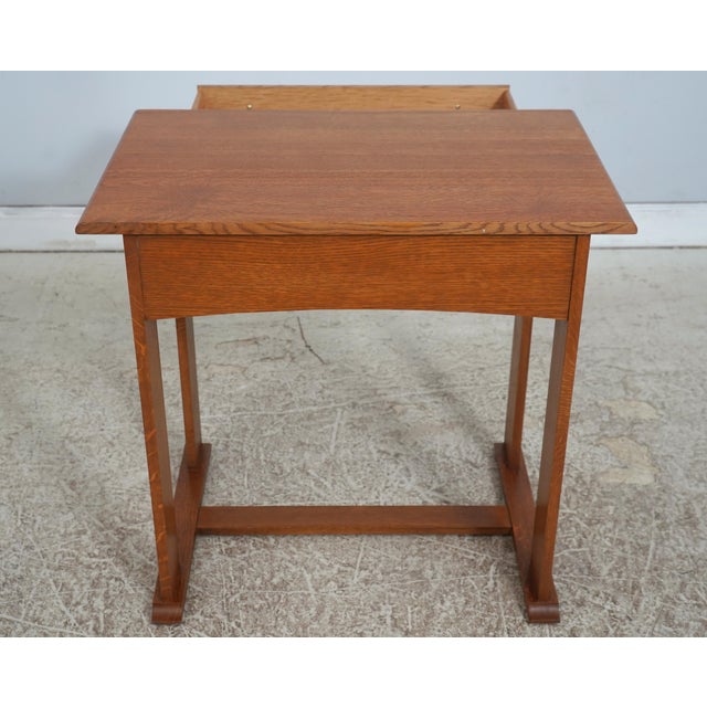 Stickley Harvey Ellis Inlay Oak Writing Desk For Sale In Philadelphia - Image 6 of 18