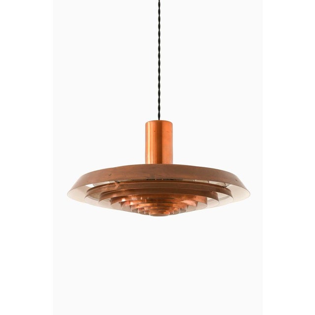 Langelinie Pendant Lamp in Copper by Poul Henningsen, 1950s For Sale - Image 3 of 13