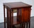 Revival Inlaid Revolving Bookcase End Table with Brown Aged Leather Top For Sale - Image 15 of 18