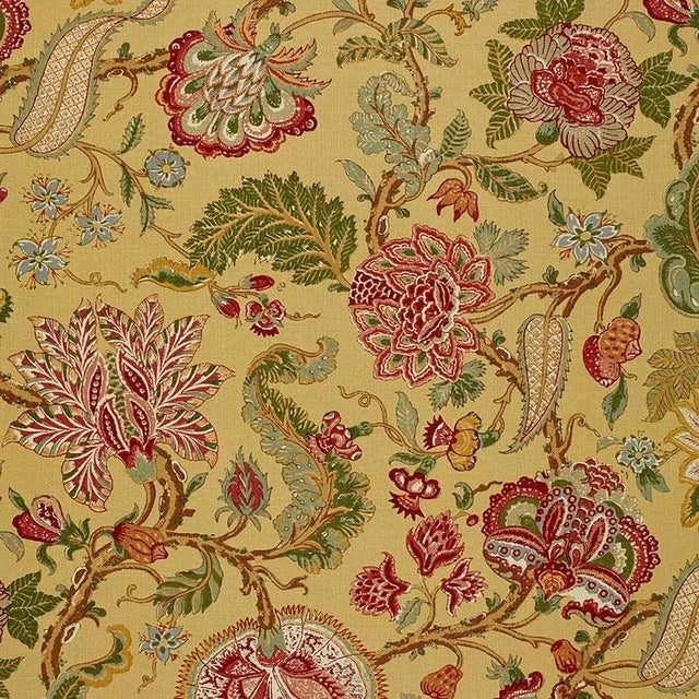 Schumacher Chalfont Fabric in Sunflower For Sale