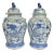 Large Chinoiserie Blue and White Dancing Dragon Ginger Jars, a Pair For Sale