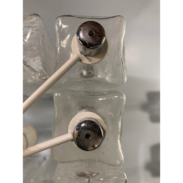 Kalmar Ice Glass Ceiling Lamp in the Style of Venini from Kalmar For Sale - Image 4 of 10