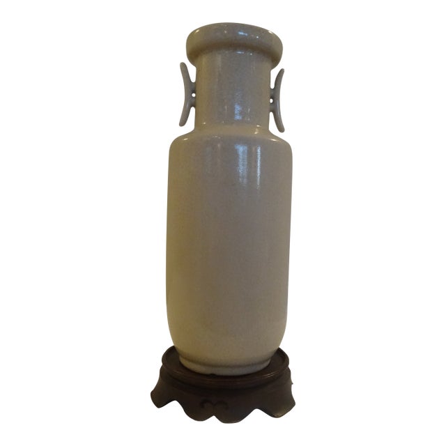 Vintage Chinese Crackleware Vase For Sale