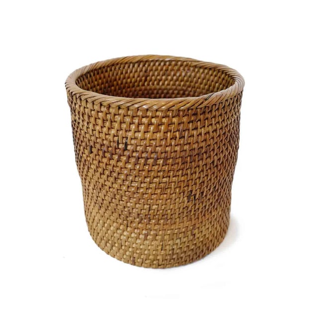 Beautiful hand woven rattan cup holder. Each may vary in natural tones, imperfections, and handmade differences. Each is...