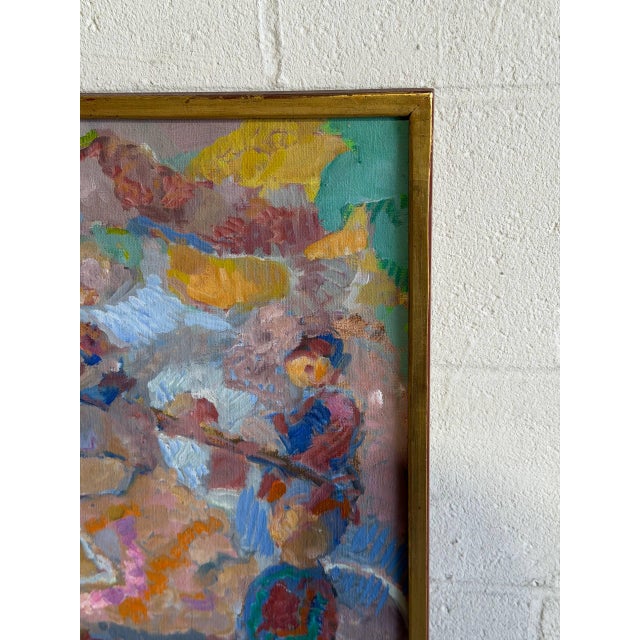 Blue Jens Peter Groth-Jensen Oil Painting on Canvas Danish 1985 For Sale - Image 8 of 10