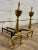 Vintage Brass and Iron Andirons Fire Dogs With Claw Feet For Sale - Image 4 of 7