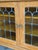 Vintage Danish Oak Sideboard Cabinet in Style of Henning, Brutalist Leaded Glass Credenza For Sale In Los Angeles - Image 6 of 10