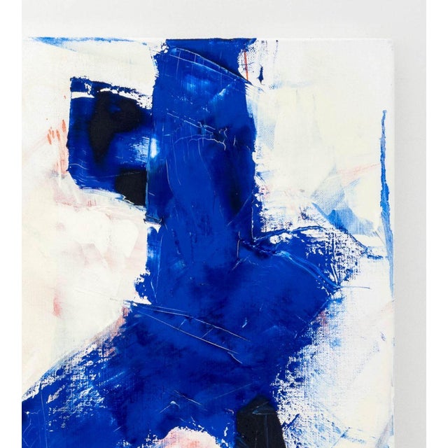 Robert O'Meara (American, 1957-2024), Abstract Composition in Blue, Oil on Canvas, unsigned, unframed. 20" H x 16" W x 1"...