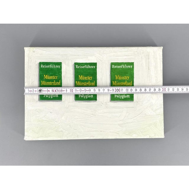 Paintings "Drei Reiseführer für Frau Feldmann" by Peter Zimmermann, Germany, 1992, Canvas For Sale - Image 11 of 12