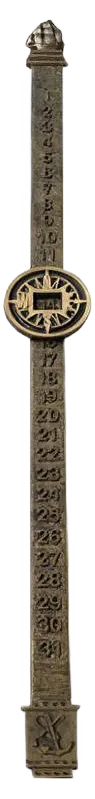 Perpetual Nautical Date Calendar in Bronze, 1970s