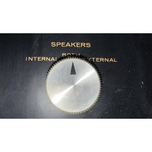 1960s Working Chinoiserie Black Lacquer Magnavox Astro-Sonic Stereo Console Credenza For Sale - Image 4 of 9