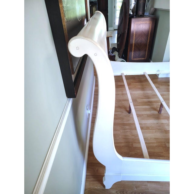 Wood Ethan Allen King Sleigh Bed For Sale - Image 7 of 17