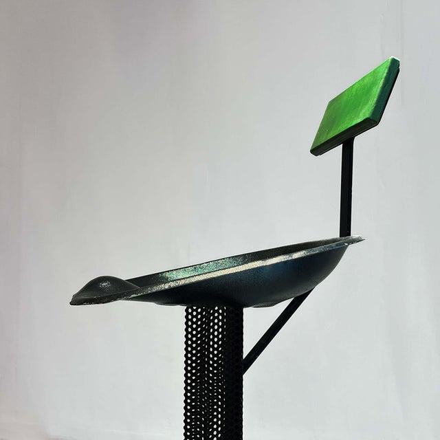 Set of Postmodern Dining Chairs in Black and Green, Milan, 1987, in Good conditions. Designed 1980 to 1989