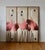 Vintage Hand Painted Flamingos Three Panel Screen Room Divider For Sale - Image 12 of 18