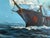 Impressionist Large Vintage Oil Painting Sailing Ship Seascape Signed Maritime Ocean Art For Sale - Image 3 of 13