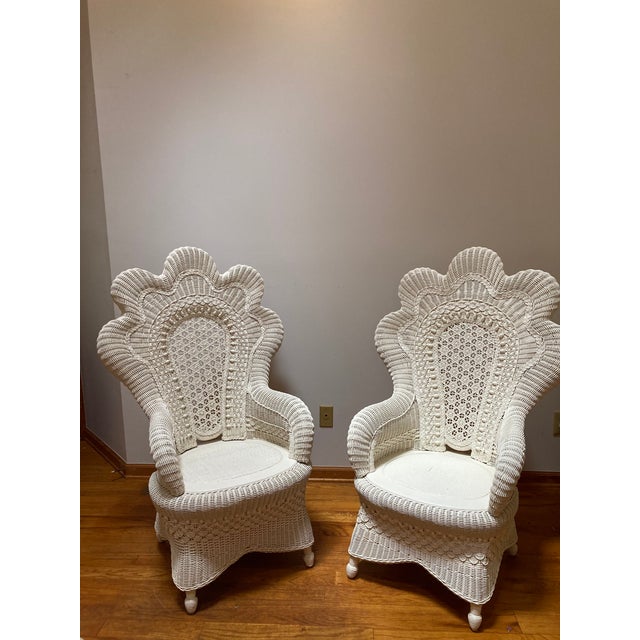 Victorian Style Wicker Dining Table and Six Chairs by Michael Carlson