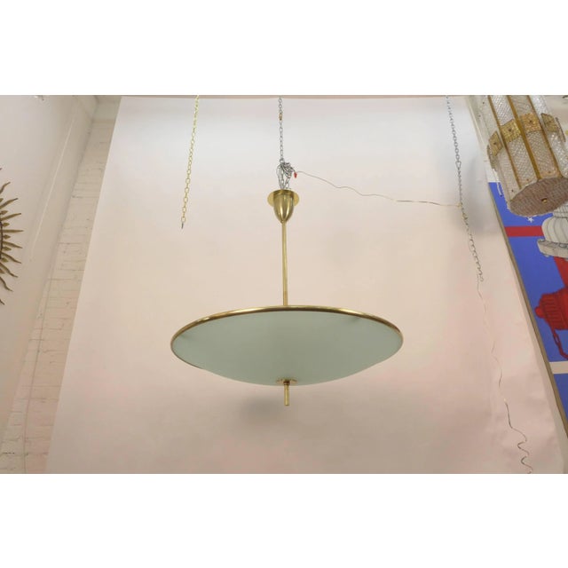 Contemporary Etched Glass Chandeliers in the Style of Pietro Chiesa for Fontana Arte For Sale - Image 3 of 11
