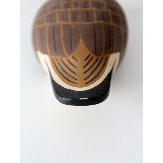 Vintage Hand Carved Painted Canada Goose Decoy For Sale - Image 9 of 17