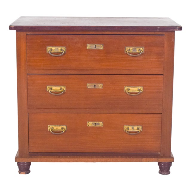 Vintage Portuguese Chest of Drawers with Crochet, 1920s For Sale