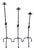 Hand Forged Iron Candelabra Set of 3 (80-100cm) Antique Copper Finish Love Knot Stem Floor Set For Sale