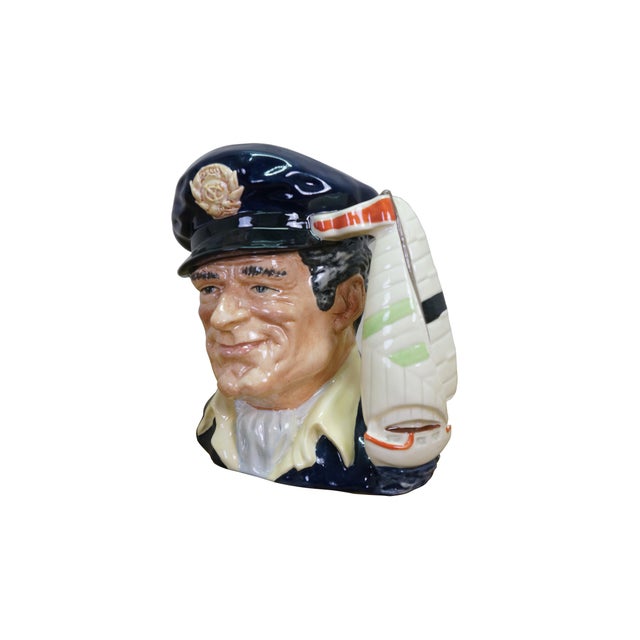 Large vintage nautical Royal Doulton 6820 porcelain character jug of Yachtsman - Durham variation featuring a sailor in a...