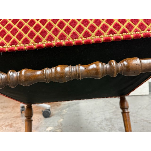 Vintage Louis XIII Style Throne Chairs, Pair For Sale - Image 10 of 12