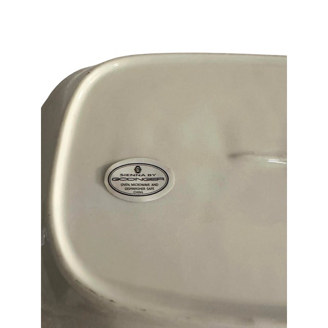 Early 21st Century Godinger 'Good Food Good Friends' Ceramic Serving Platter For Sale - Image 5 of 9