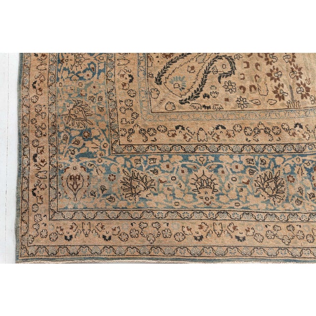 Authentic Persian Tabriz Botanic Hand Knotted Wool Rug For Sale - Image 9 of 9