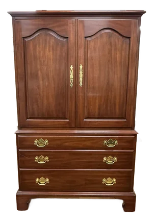 Henkel Harris Cherry Wood Armoire Highboy Gentlemen's Chest
