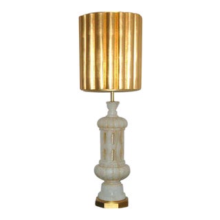 Marbro Alabaster Lamp White Large For Sale