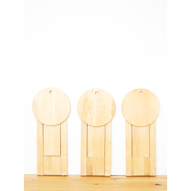 Beautiful and extremely practical wooden folding stool. The postmodern design is by British designer Adrian Reed (for...
