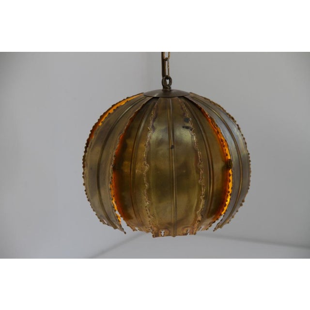 Danish Brass Poppy Pendant by Svend Aage Holm Sørensen, 1970s For Sale - Image 15 of 18