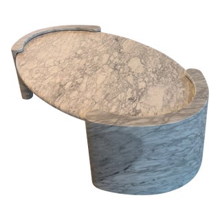 Arabescato Marble Coffee Table For Sale