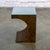 Late 20th Century Modern Geometric Crescent End or Side Table Burl Veneer With Rectangle Glass Top For Sale - Image 13 of 18