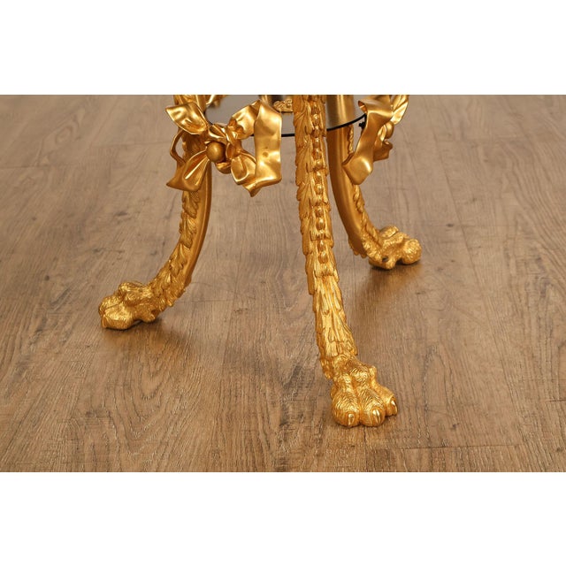 Metal Fine Quality Bronze And Marble Louis XVI Style Gueridon Table For Sale - Image 7 of 18