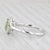 Modern New 1.60ctw Round Peridot Diamond Halo Ring 14k White Gold Size 6.5 Engagement For Sale - Image 3 of 8
