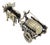 Miniature Silver Wagon Pulled by Oxen For Sale
