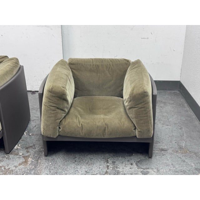 Tito Agnoli for Poltrona Frau La Capanelle Club Chairs, Pair For Sale - Image 9 of 12