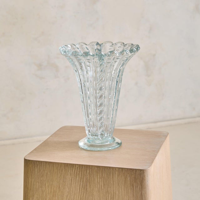 1930s Italian Murano Bullicante Glass Vase Attributed to Barovier & Toso, 1930s For Sale - Image 5 of 11