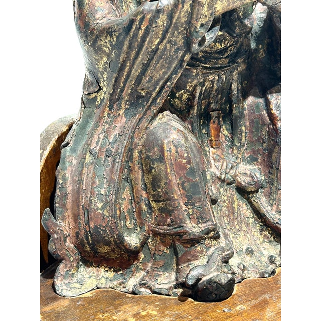 Bronze c.16th Century Chinese Ming Dynasty Bronze of Taoist Immortal For Sale - Image 8 of 12
