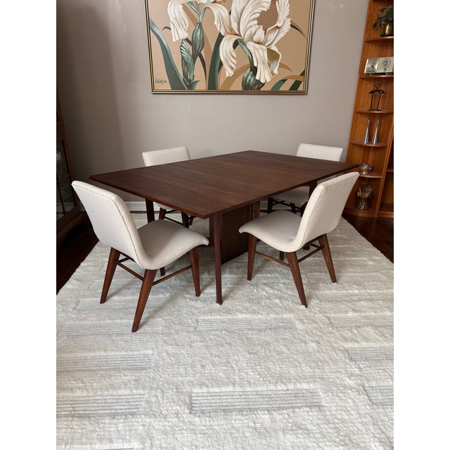 Vintage Walnut "Gate Leg" Dining Table With Drop Leaves After George Nelson for Herman Miller For Sale - Image 15 of 16