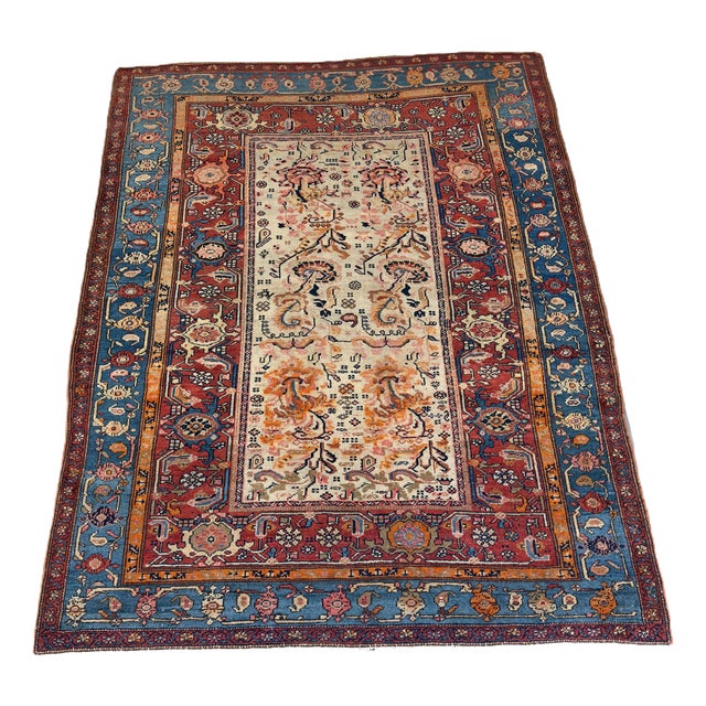 Mahal Rug with Floral Motif Exhibition Collection For Sale