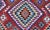 Measures:9'1 x 16'0 Hand woven Vintage Qashqai Persian Kilim Rug With Bold Geometric Diamonds in Red, Blue, and Multicolor...