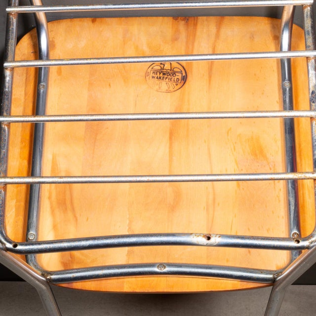 Wood Kem Weber for Heywood Wakefield's Trimline Group Maple Desk Chair c.1950 For Sale - Image 7 of 7