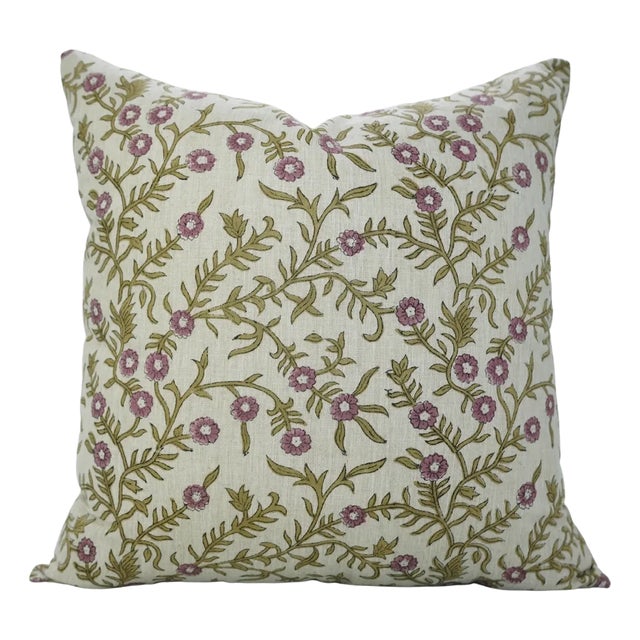 Fabdivine Block Print Pillow Cover, Shejan- 20x20 For Sale